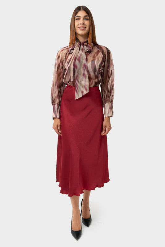 Gonna Rouge noir MATISS - BLR-GN-H1166-R2