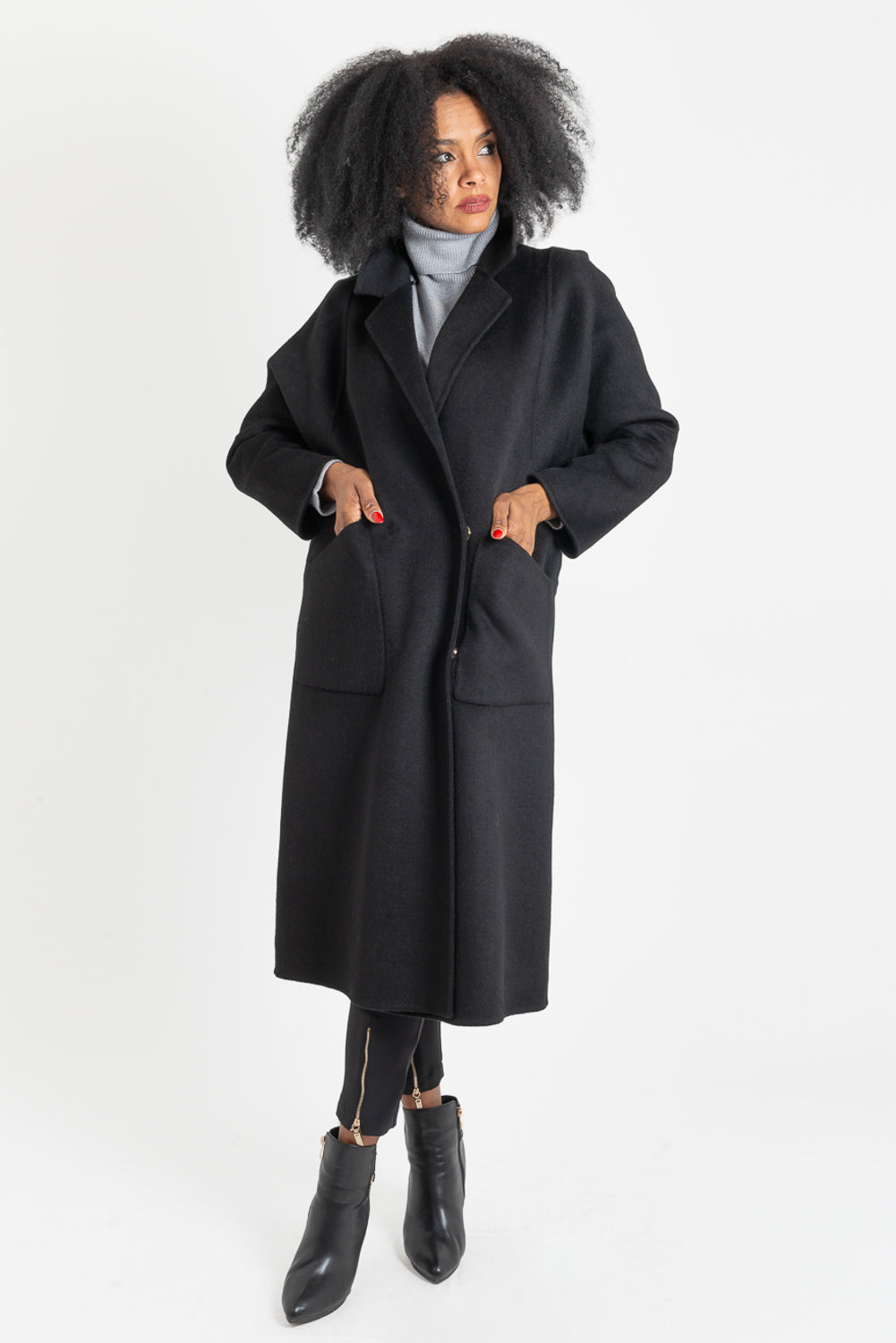 Cappotto Nero OPIUM Milano - GPL-CP-SW2241
