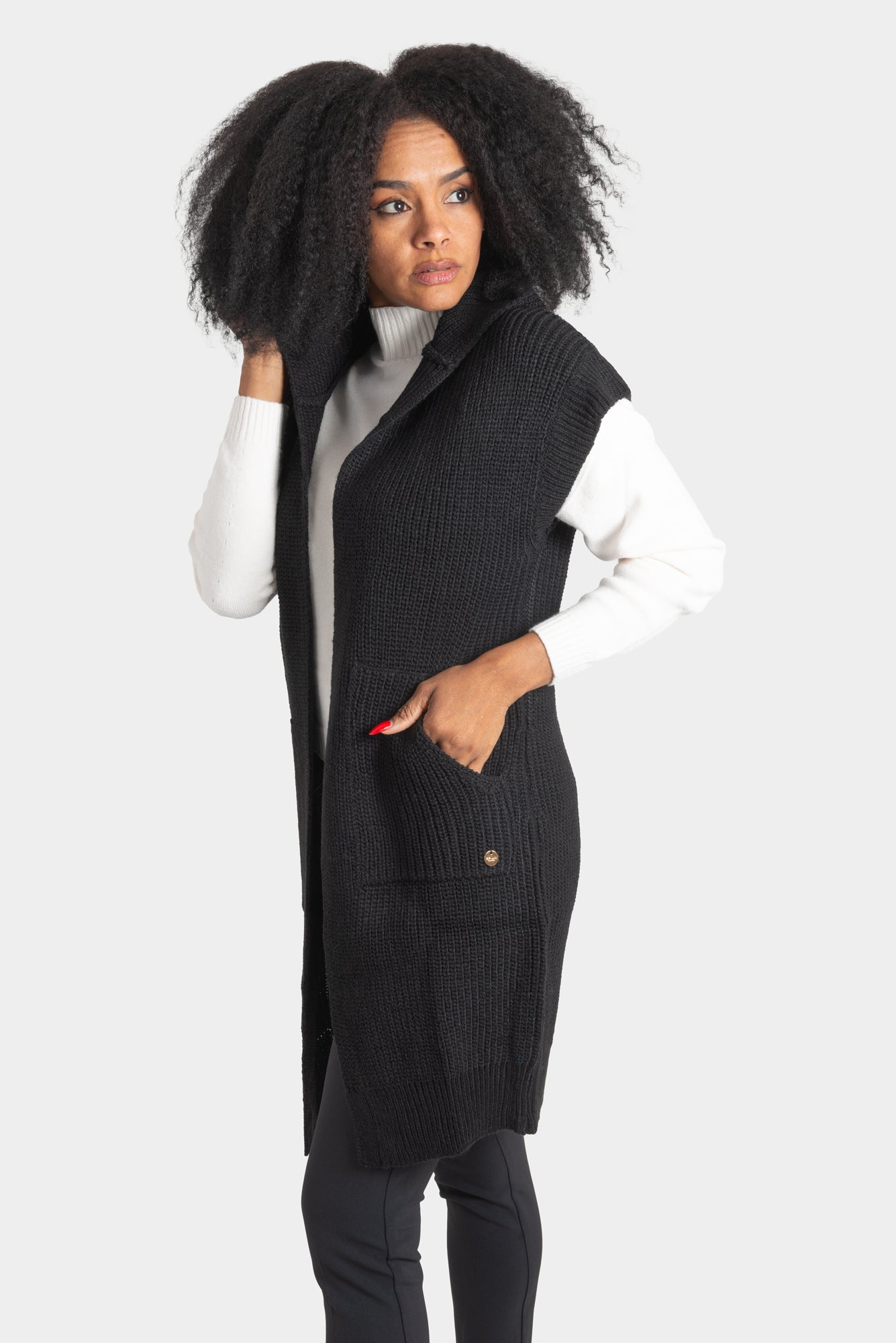 Gilet Nero OPIUM Milano - MGI-MG-AI21155