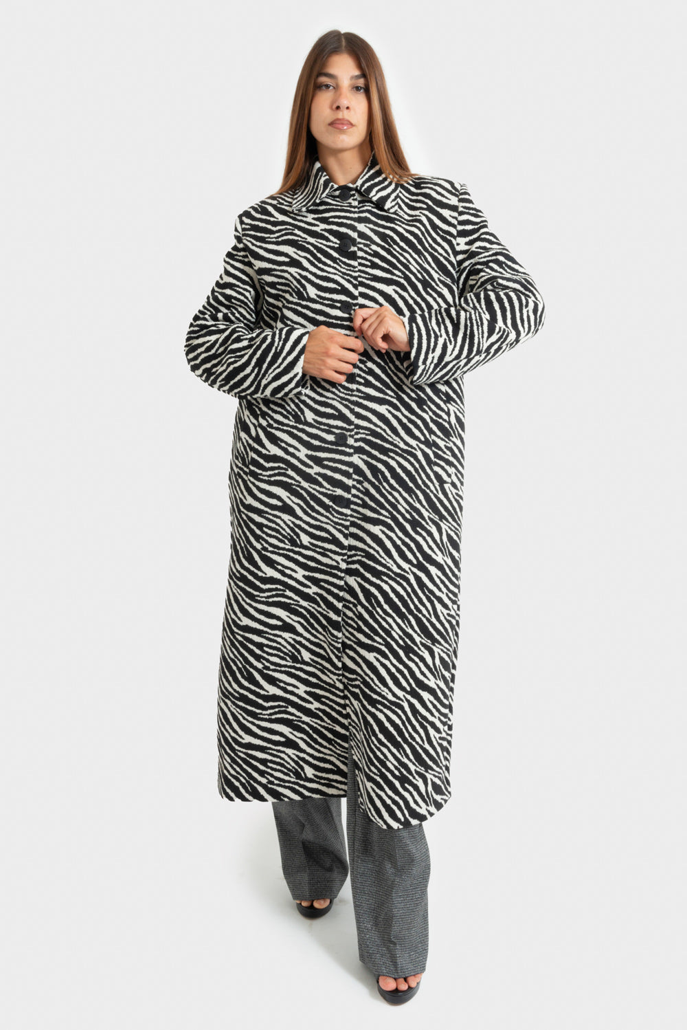 Cappotto Bianco nero MATISS - LMN-CP-LD3341