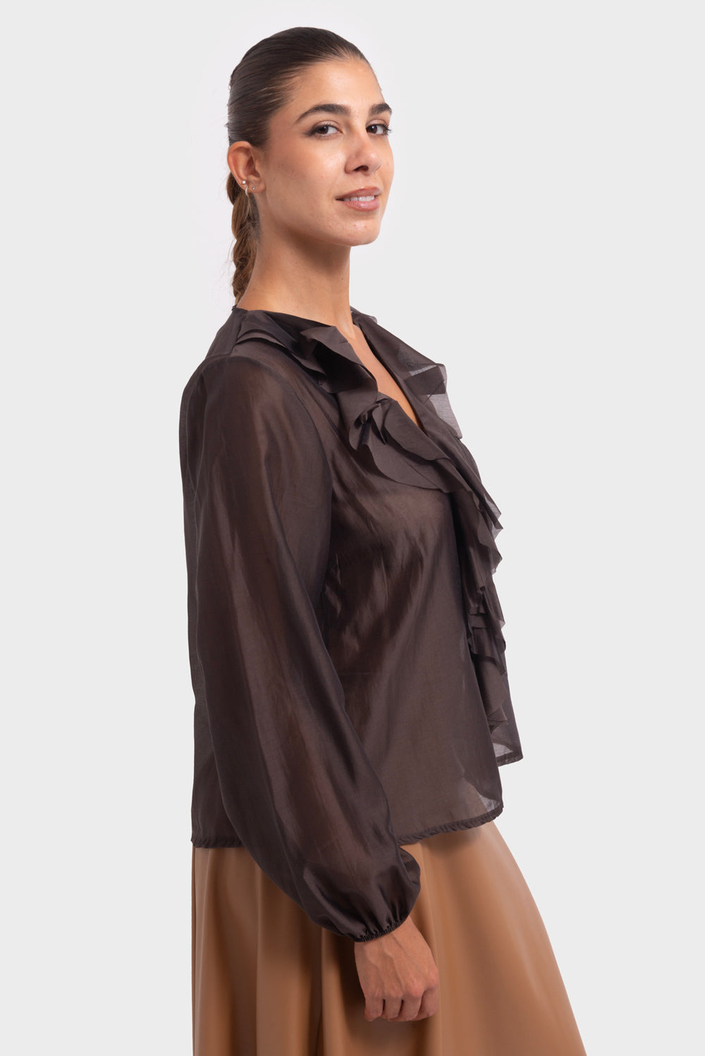 Blusa Mocha mousse MATISS - BLR-BL-H4658-Q7