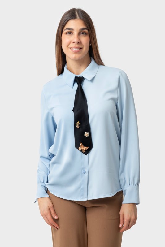 Camicia Celeste MATISS O - LMR-CM-38609/1