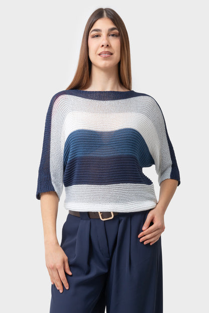 Maglia Blu-argento-bianco MATISS