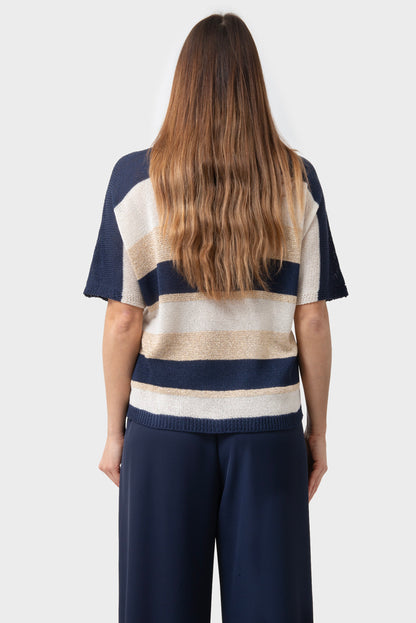 Maglia Blu-sabbia-oro MATISS